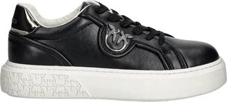 Pinko Yoko 06 Sneaker - Dames - Sneakers - Zwart - 41 EU - Leer - Schoenen