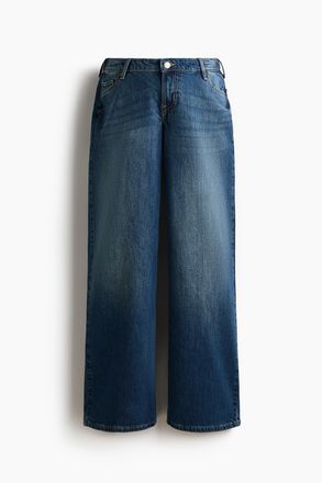 H&M MAMA Wide Low Jeans - Dunkles Denimblau