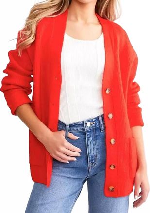 Billabong So Chill Cardigan In Rad Red