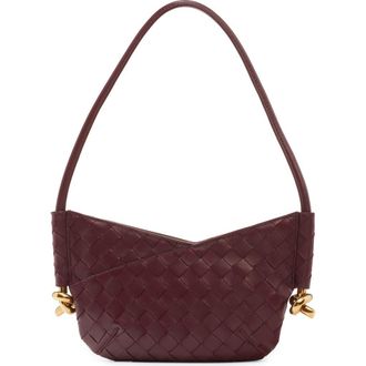 Bottega Veneta Mini Solstice Intrecciato Leather Hobo Bag in 2250 Barolo-M Brass at Nordstrom