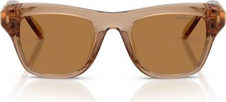 Swarovski 50mm Small Pillow Sunglasses in Transparent Beige /Bronze at Nordstrom