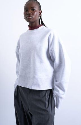 Topshop Premium Oversize Hoodie in Light Grey at Nordstrom Rack, Size X-Small