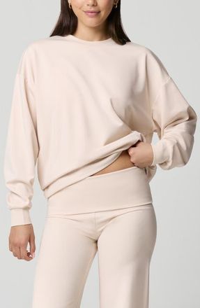 Florence By Mills Oversize Sport Sheen Crewneck Sweatshirt in Quartz at Nordstrom, Size Xx-Large