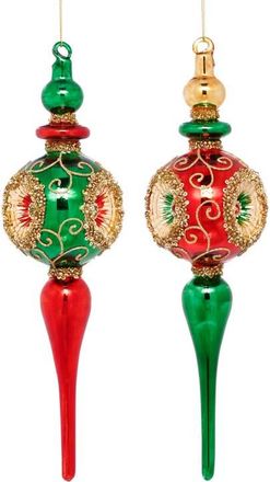 Mark Roberts Christmas Swirl Finial Ornament, Set of 6 in Green at Nordstrom