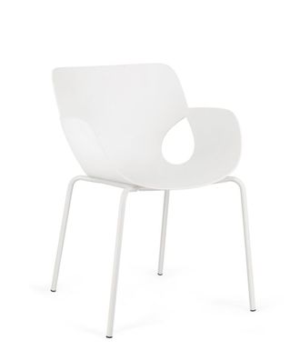 BIZZOTTO Juego 2 sillas acero blanco