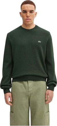Lacoste Wool Crew Neck Sweater - Heren - Ronde hals truien - Groen - 2XL - Wol - Truien & Vesten