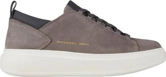 Alexander Smith Wembley Uomo in nubuck bottalato grijs en glad leren details - Heren - Sneakers - Grijs - 42 EU - Leer - Schoenen