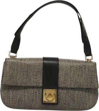 Ferragamo Pre-owned Handbags, female, Multicolor, Size: ONE SIZE Pre-owned Leather Shoulder Bag