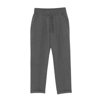 Brunello Cucinelli Broek met trekkoord - Dames - Broeken - Grijs - Maat: XS