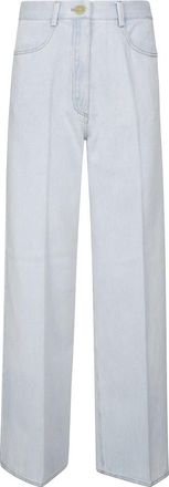 Forte_Forte Cotton Denim Calvary 5 Pockets Pants - Dames - Regular Fit Jeans - Blauw - M - Denim - Jeans