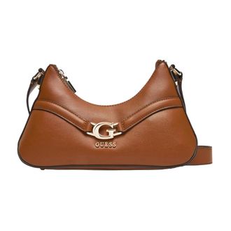 Guess Shoulder Bags, female, Brown, Size: ONE SIZE Dea Crossbody Top Zip