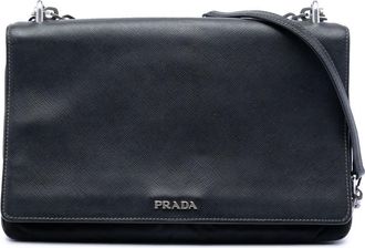 Prada Pre-owned Prada Saffiano Lux and Tessuto Chain Crossbody Ladies UW3KGMF6S7JWFCL4