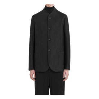 Harris Wharf London Jassen, Heren, Zwart, L, Wol, Nehru Jacket