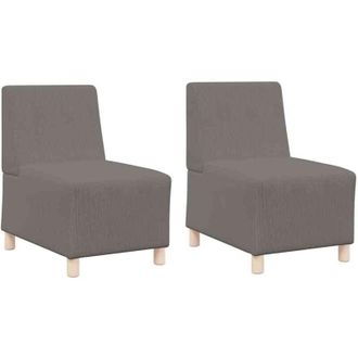 vidaXL Unidad De Sof&aacute; Modular Sin Brazos 2 Pcs Gris Claro Vidaxl