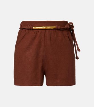 Vix Janet linen-blend shorts