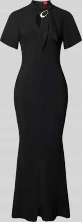 HUGO BOSS Schmales Maxikleid aus reiner Viskose Modell KIWENI in Black, Größe 34