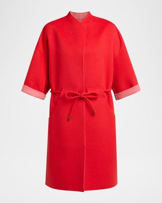 Giorgio Armani Bicolor Virgin Wool Coat