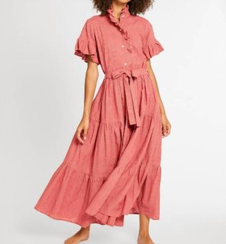Mille Victoria Eyelet Dress In Rosewood