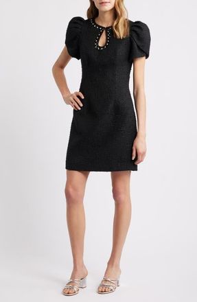 Lilly Pulitzer Emmylou Embellished Boucl&eacute; Shift Dress in Noir Chic Chick Boucle at Nordstrom, Size 00