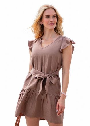 Cabana Life Gauze Tie Waist Dress in Brown at Nordstrom, Size X-Large
