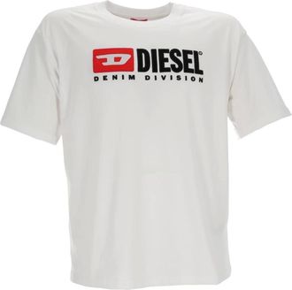 Diesel Tops, Heren, Wit, M, Katoen, T-Boxt-Div T-shirt
