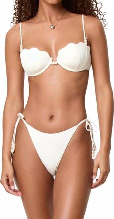 L*Space Sunrise Shell Bikini Underwire Top In Cream