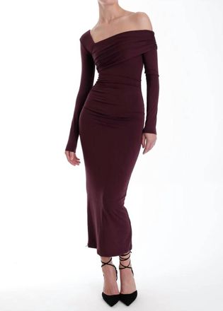Karina Grimaldi Alex Maxi Dress In Merlot