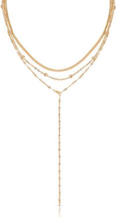 Ettika Trio Dainty Layered Necklace in Gold at Nordstrom