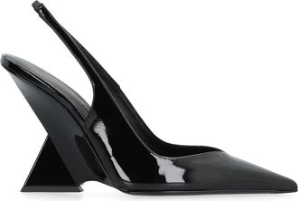 The Attico Schoenen, Dames, Zwart, 39 EU, Leer, Cheope 105 Slingback Pumps