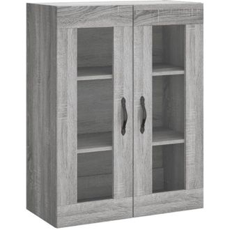 vidaXL Mobile a Parete Grigio Sonoma 69,5x34x90 cm Legno Multistrato - Vidaxl