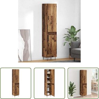 vidaXL vidaXL Stoccaggio - Credenza Legno vecchio 34,5 x 34 x 90 cm Legno multistrato