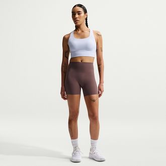 Nike Womens Zenvy High-Waisted 5 Biker Shorts in Purple | II5209-502
