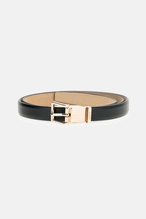 Max Mara Black Logo Buckle Belt