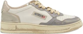 Autry Medallist lace-up leather sneakers - men - Rubber/Leather/Nylon/Cotton/Leather - 45 - White