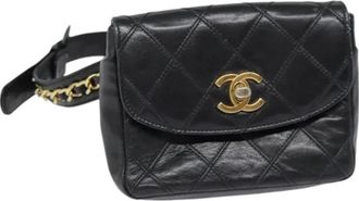 Chanel Pre-owned Belt Bags, female, Black, Size: ONE SIZE Pre-owned Vintage Belt Bag