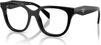 Prada 51mm Butterfly optical glasses in Black at Nordstrom