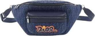 Dior Borsa a tracolla Kaws Oblique Jacquard Pre-owned - - Pre-owned - Donna - Blu - ONE SIZE