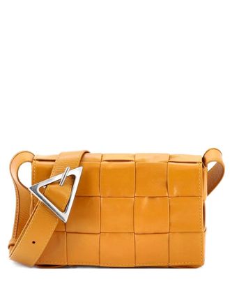 Bottega Veneta Cassette Crossbody Bag Maxi Intrecciato Leather Mini shoulder bag - Brown