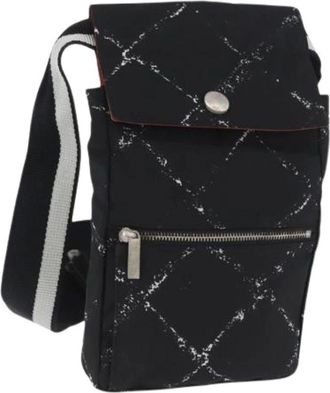 Chanel Pre-owned Belt Bags, female, Black, Size: ONE SIZE Pre-owned Vintage Nylon Shoulder Bag