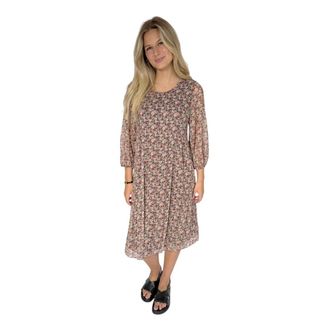2-Biz Navy Flower Style Dress - female - 2-Biz - Midi Dresses - Multicolor - XL - Dresses