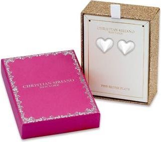 Christian Siriano Heart Button Stud Earrings in Silver at Nordstrom Rack