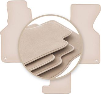 OEM Alfombrillas Premium Beige Para Volkswagen Transporter T4 Caravelle Manual 1993-2001