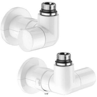 Caleffi Coppia di Valvole per termoarredi high style Caleffi 4003-4004 Sinistra - Bianco