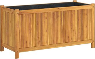 vidaXL Garden Planter with Liner 99.5x38x50 cm Solid Wood Acacia vidaXL