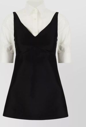 Balenciaga silk mini shirt dress