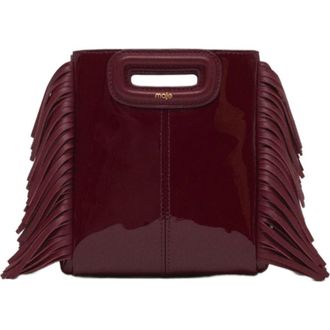 Maje Patent leather Mini M Bag in Burgundy at Nordstrom, Size Medium