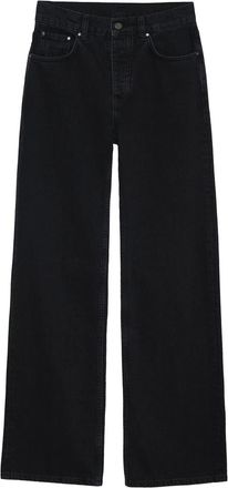 Anine Bing Hugh Logo-patch Wide-leg Jeans