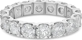 Diana M. Jewels 14kt white gold 13.00 cts round lab grown diamond eternity band in U-prong setting