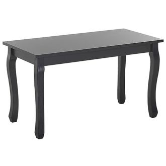 Beliani Beliani - Mesa De Centro Con Tablero De Mdf Negro Patas De Madera De Pino 80 X 40 Cm Moderno Franc&eacute;s Chic Vintage Snook