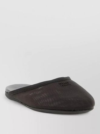 Miu Miu mesh fabric flat sole recycled slippers